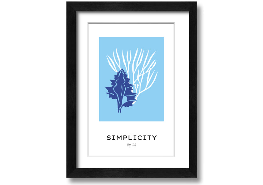 A beautifully framed print of Simple Corals, showcasing vibrant coral designs in a stylish frame, ready to hang.