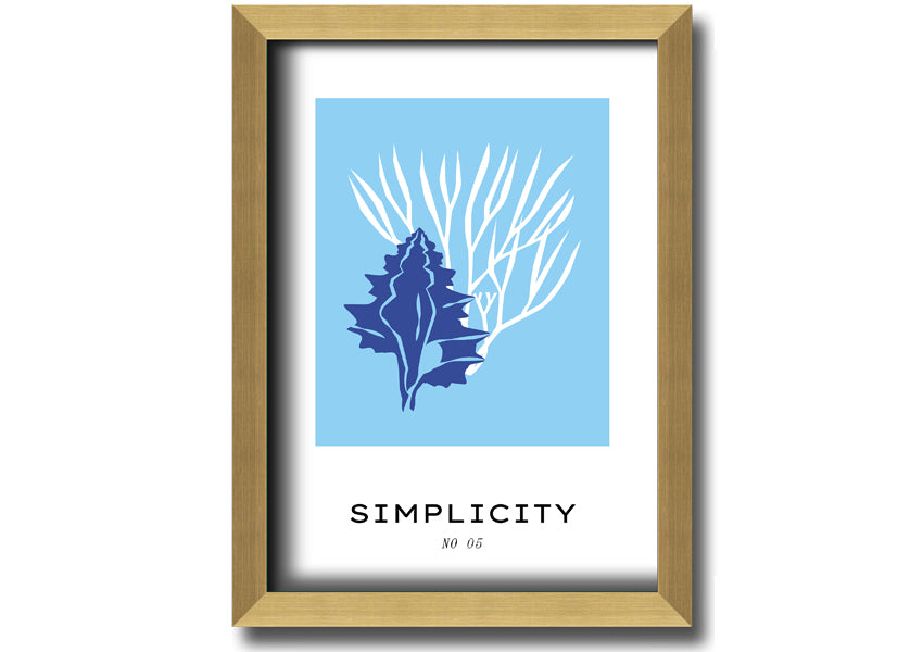 A beautifully framed print of Simple Corals, showcasing vibrant coral designs in a stylish frame, ready to hang.