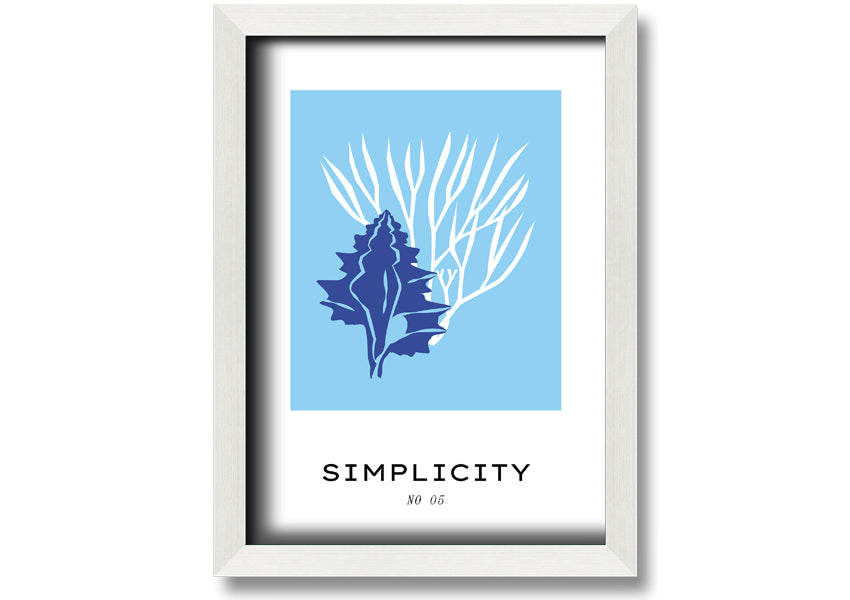 A beautifully framed print of Simple Corals, showcasing vibrant coral designs in a stylish frame, ready to hang.