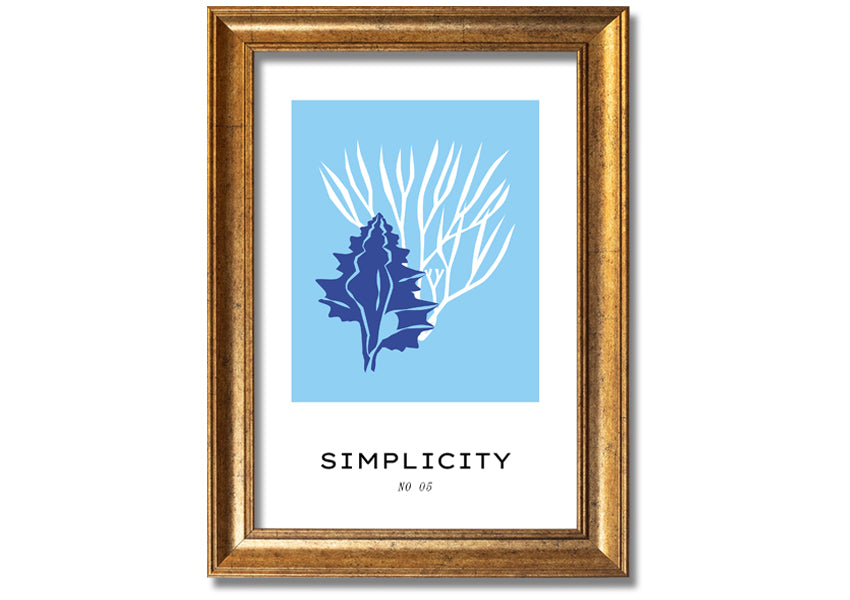 A beautifully framed print of Simple Corals, showcasing vibrant coral designs in a stylish frame, ready to hang.