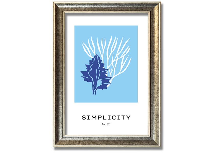 A beautifully framed print of Simple Corals, showcasing vibrant coral designs in a stylish frame, ready to hang.