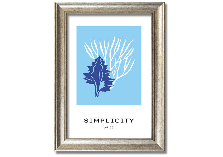 A beautifully framed print of Simple Corals, showcasing vibrant coral designs in a stylish frame, ready to hang.