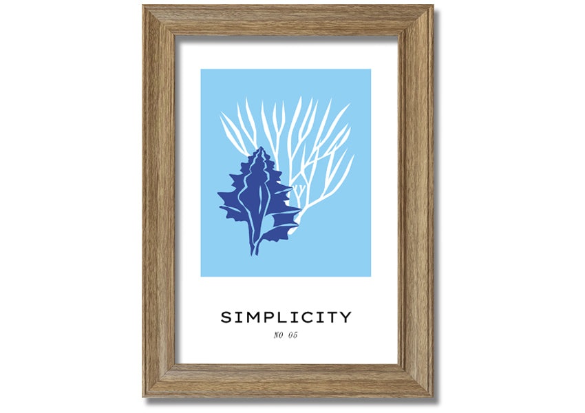 A beautifully framed print of Simple Corals, showcasing vibrant coral designs in a stylish frame, ready to hang.