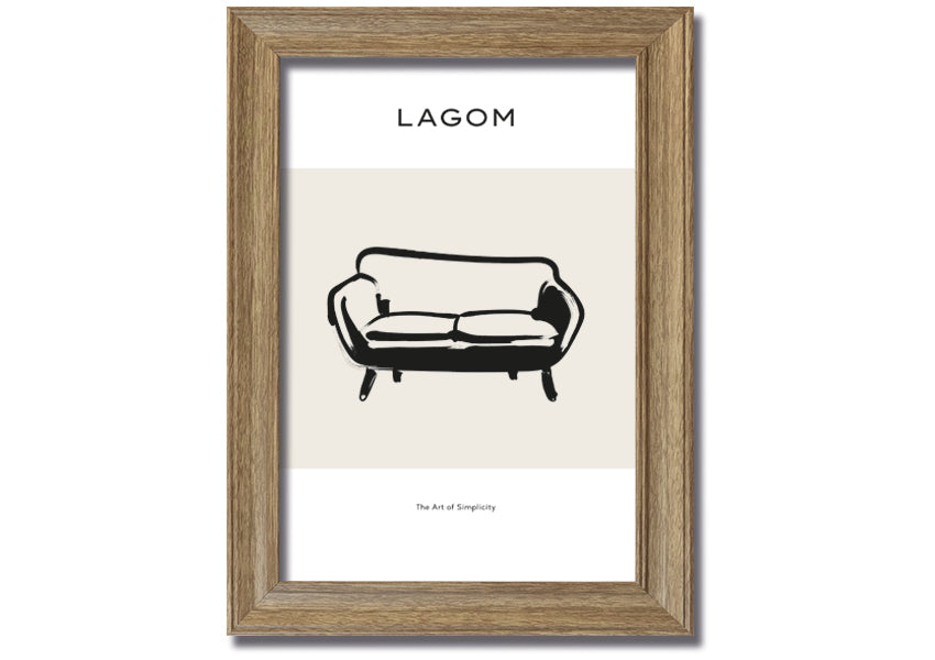 A beautifully framed Simple Furniture print, showcasing elegant design and multiple frame color options, ready to hang.