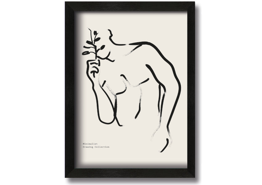 A beautifully framed Simple Man print, showcasing its elegant design and multiple frame color options, ready to hang.