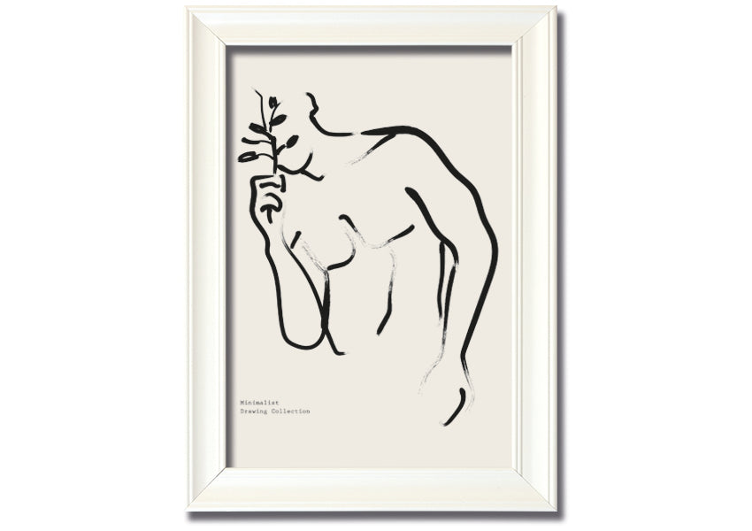 A beautifully framed Simple Man print, showcasing its elegant design and multiple frame color options, ready to hang.