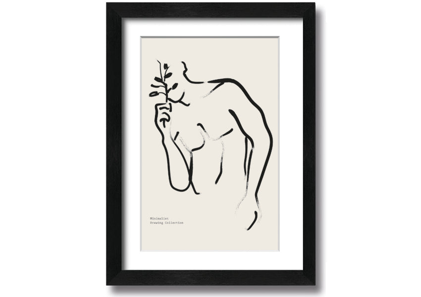 A beautifully framed Simple Man print, showcasing its elegant design and multiple frame color options, ready to hang.