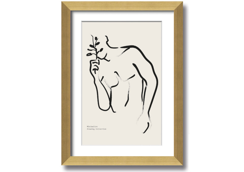 A beautifully framed Simple Man print, showcasing its elegant design and multiple frame color options, ready to hang.