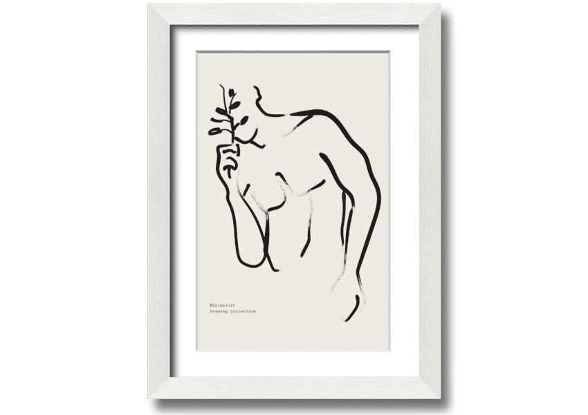 A beautifully framed Simple Man print, showcasing its elegant design and multiple frame color options, ready to hang.