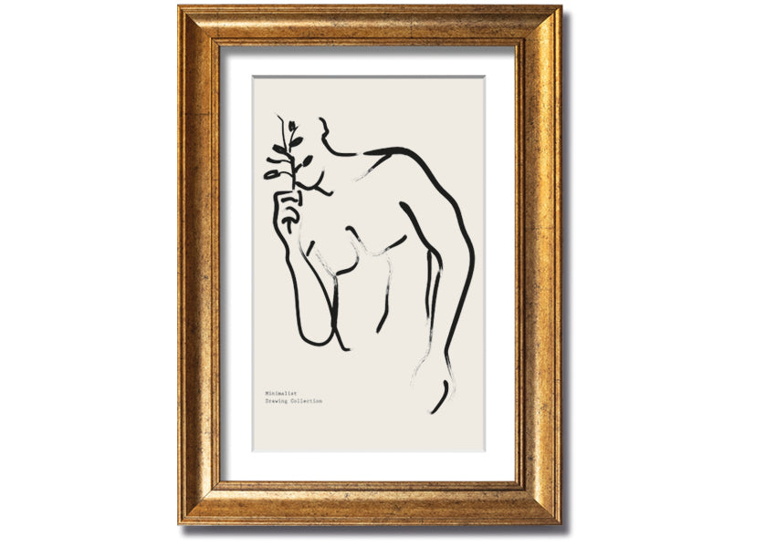 A beautifully framed Simple Man print, showcasing its elegant design and multiple frame color options, ready to hang.