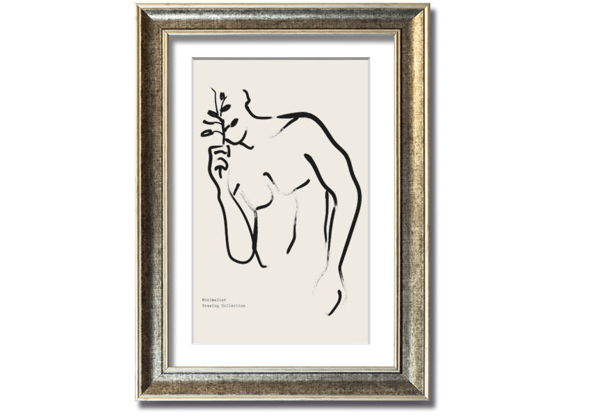 A beautifully framed Simple Man print, showcasing its elegant design and multiple frame color options, ready to hang.