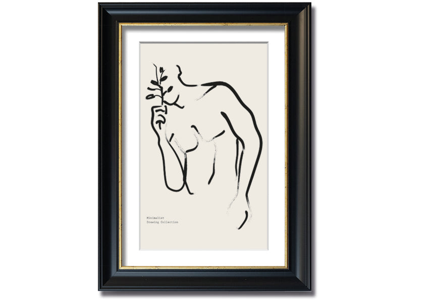 A beautifully framed Simple Man print, showcasing its elegant design and multiple frame color options, ready to hang.