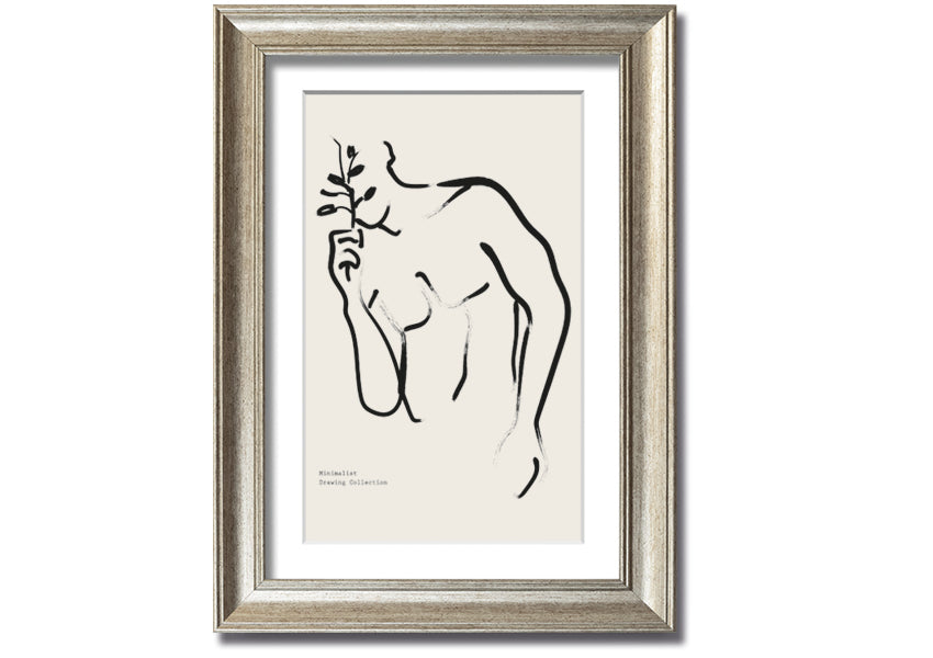 A beautifully framed Simple Man print, showcasing its elegant design and multiple frame color options, ready to hang.