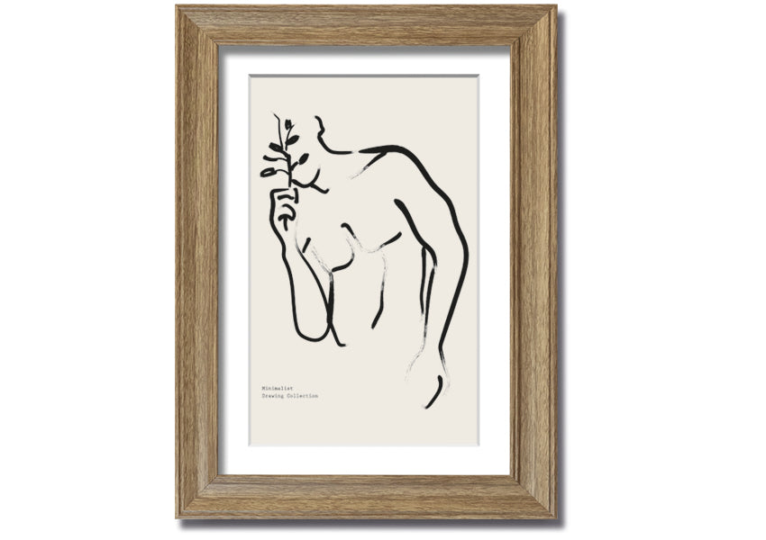 A beautifully framed Simple Man print, showcasing its elegant design and multiple frame color options, ready to hang.