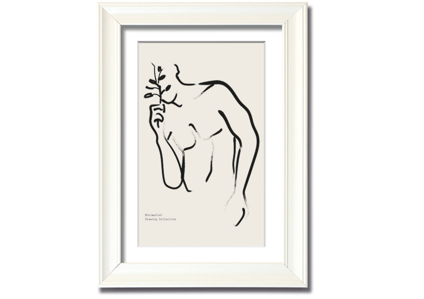 A beautifully framed Simple Man print, showcasing its elegant design and multiple frame color options, ready to hang.