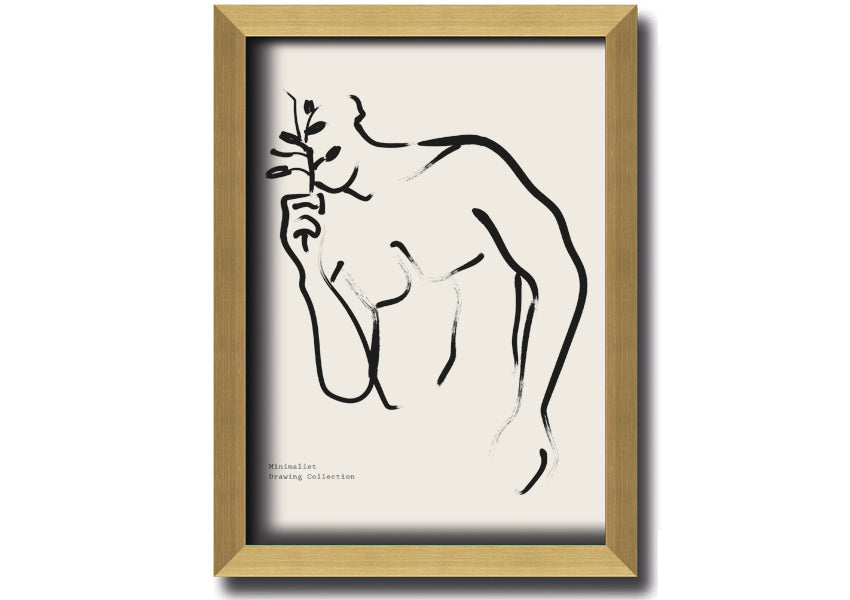 A beautifully framed Simple Man print, showcasing its elegant design and multiple frame color options, ready to hang.