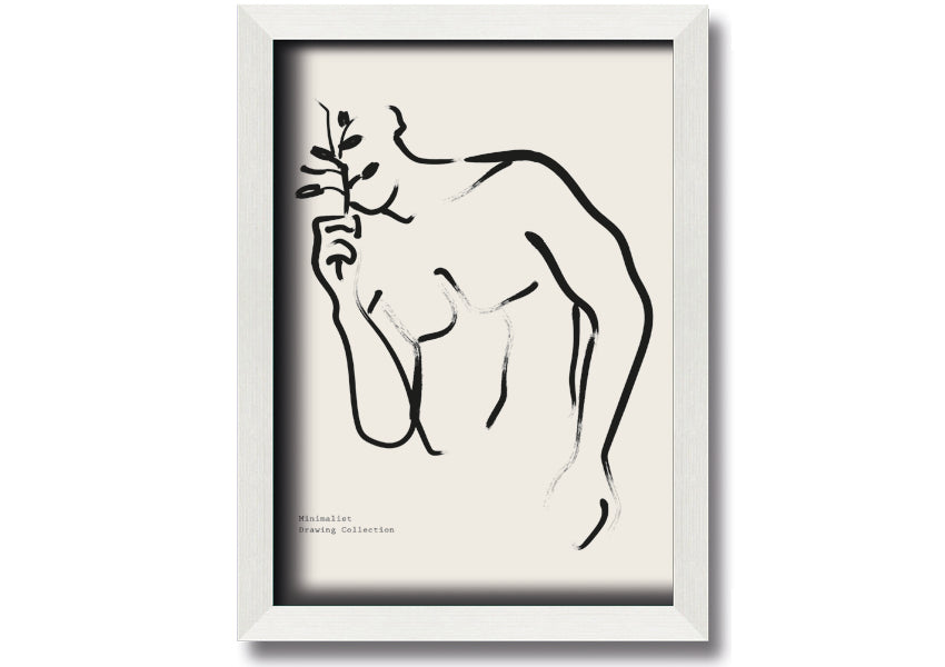 A beautifully framed Simple Man print, showcasing its elegant design and multiple frame color options, ready to hang.