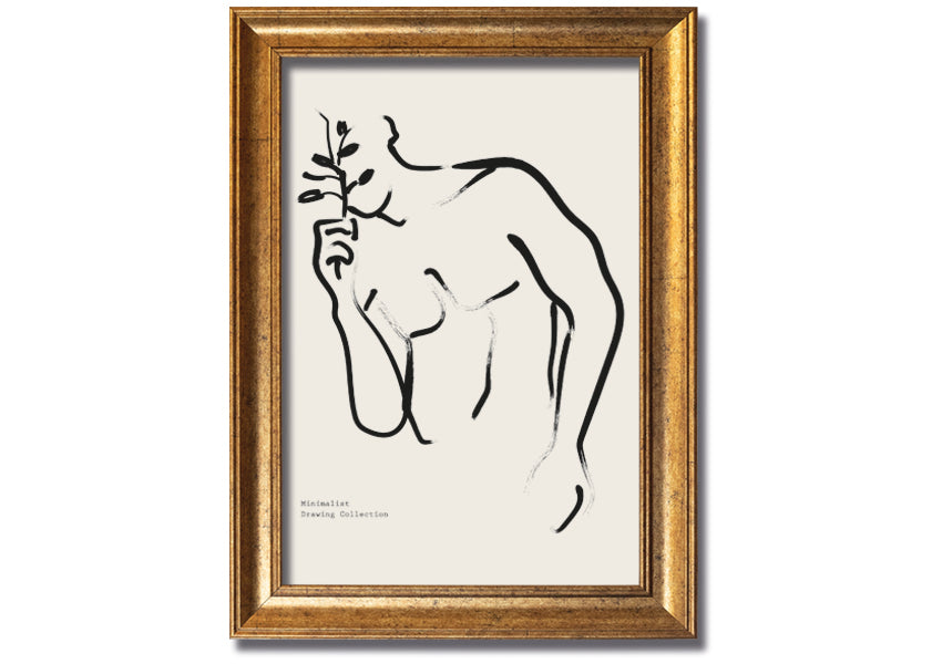 A beautifully framed Simple Man print, showcasing its elegant design and multiple frame color options, ready to hang.