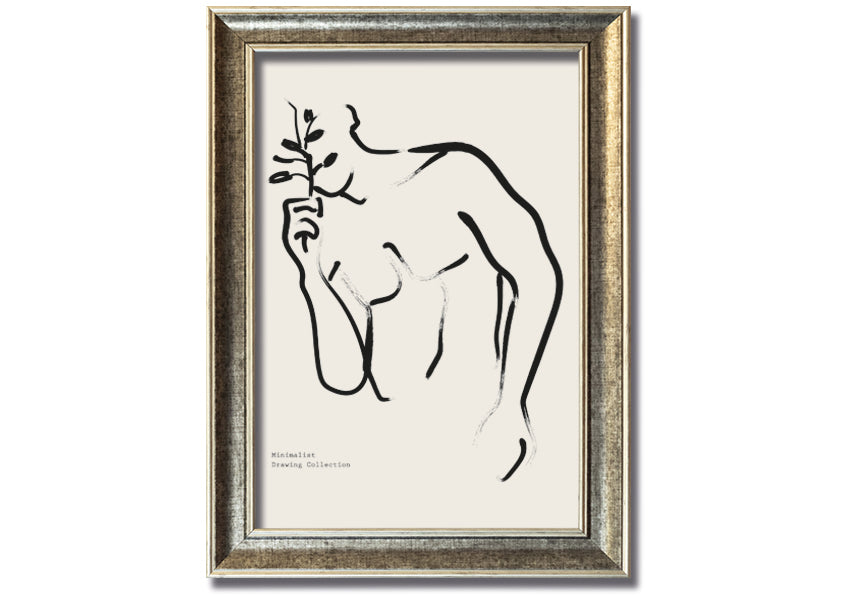 A beautifully framed Simple Man print, showcasing its elegant design and multiple frame color options, ready to hang.