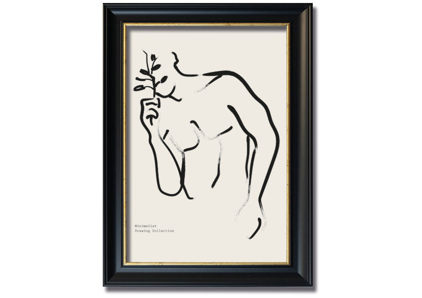 A beautifully framed Simple Man print, showcasing its elegant design and multiple frame color options, ready to hang.