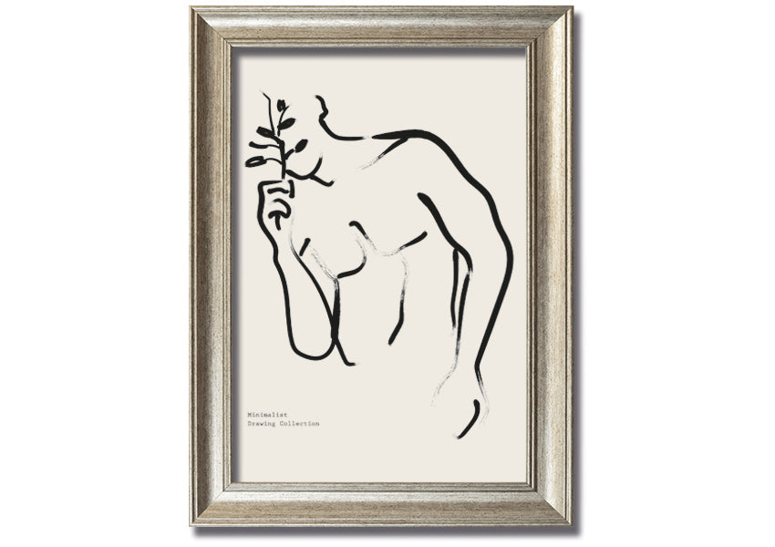 A beautifully framed Simple Man print, showcasing its elegant design and multiple frame color options, ready to hang.