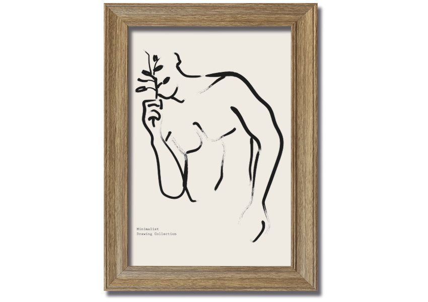 A beautifully framed Simple Man print, showcasing its elegant design and multiple frame color options, ready to hang.