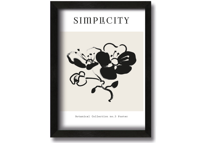 A beautifully framed print of simple plants, showcasing elegant botanical artwork in a stylish frame.