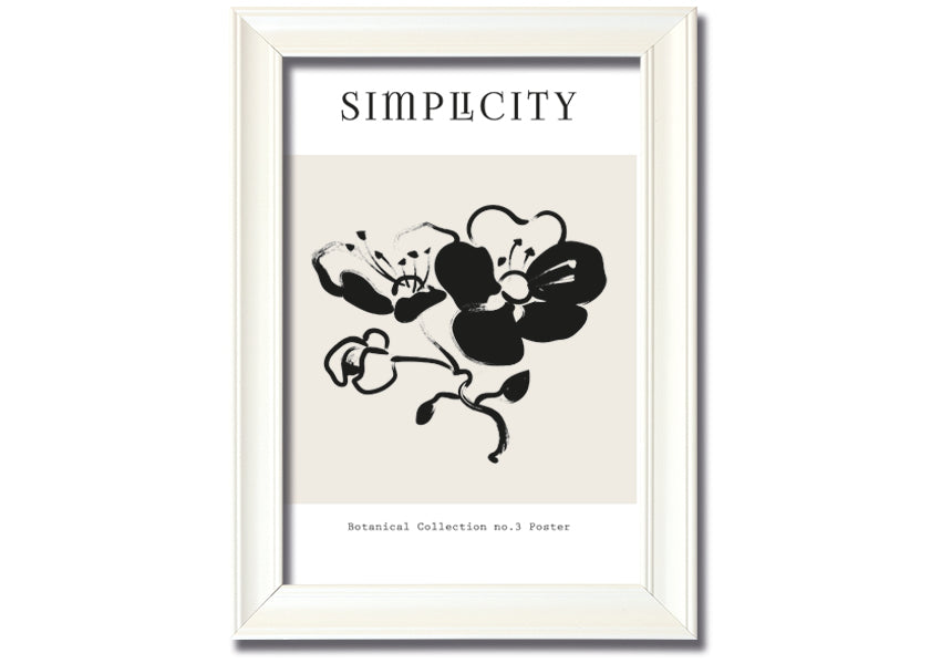 A beautifully framed print of simple plants, showcasing elegant botanical artwork in a stylish frame.