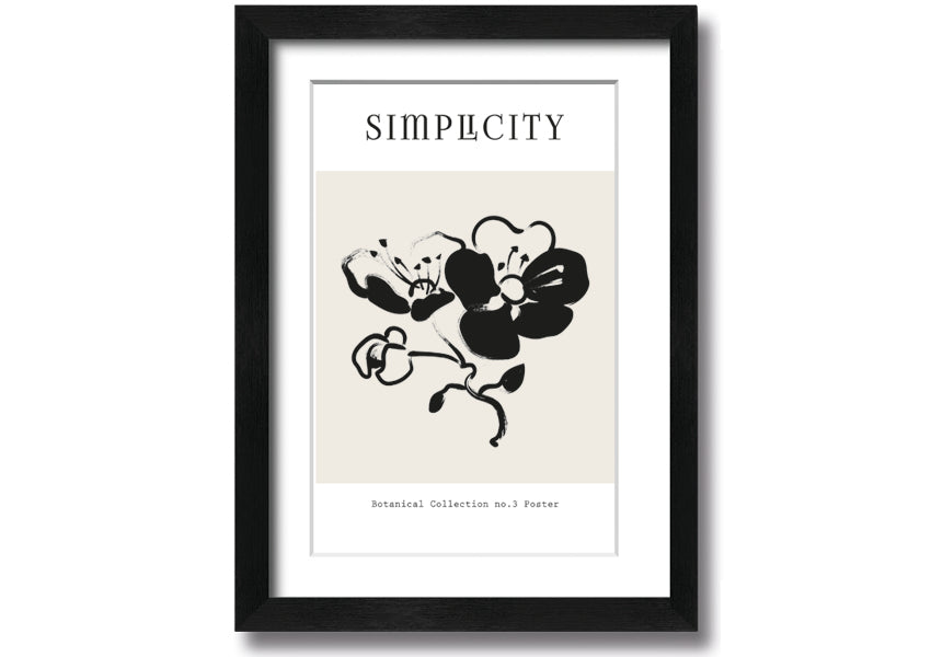 A beautifully framed print of simple plants, showcasing elegant botanical artwork in a stylish frame.