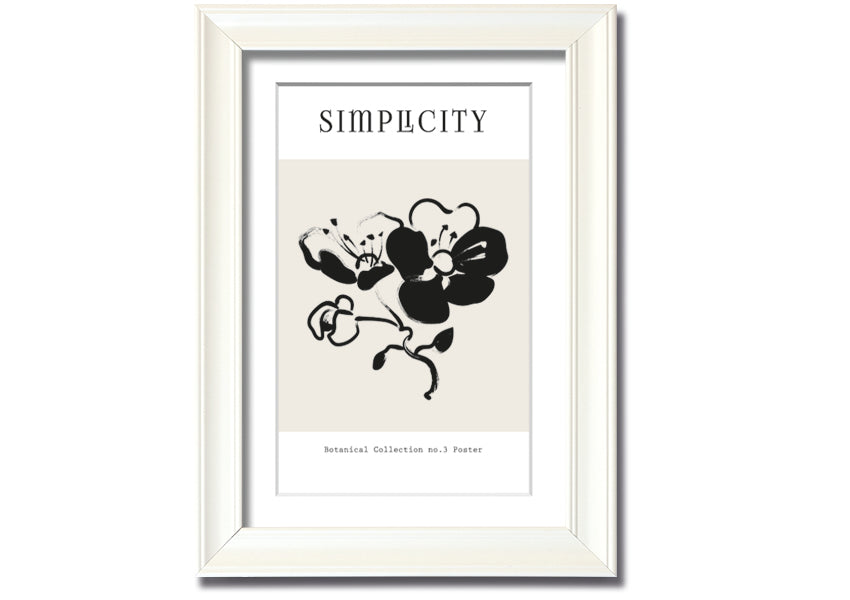 A beautifully framed print of simple plants, showcasing elegant botanical artwork in a stylish frame.