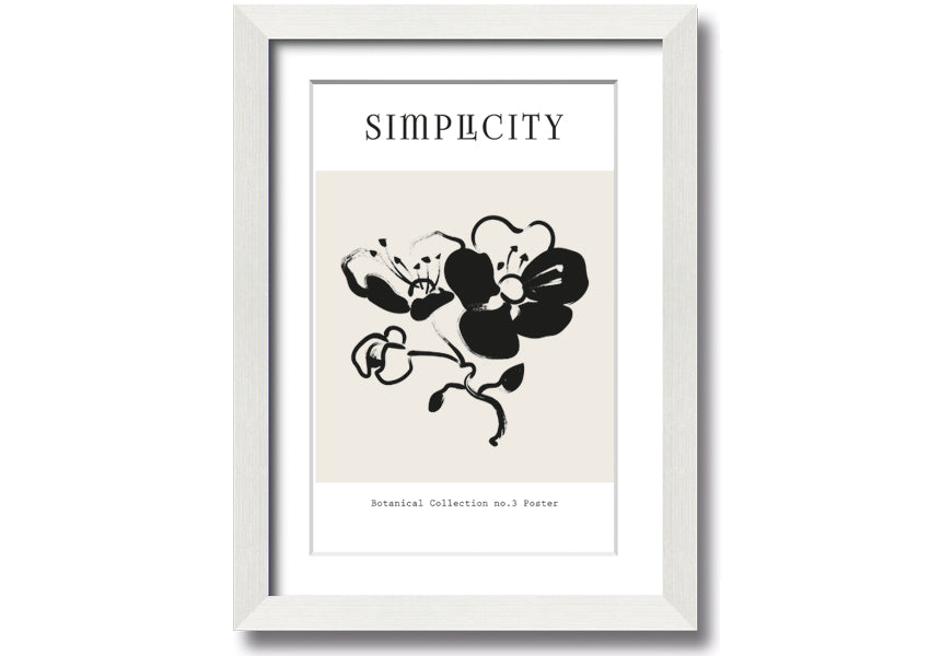 A beautifully framed print of simple plants, showcasing elegant botanical artwork in a stylish frame.