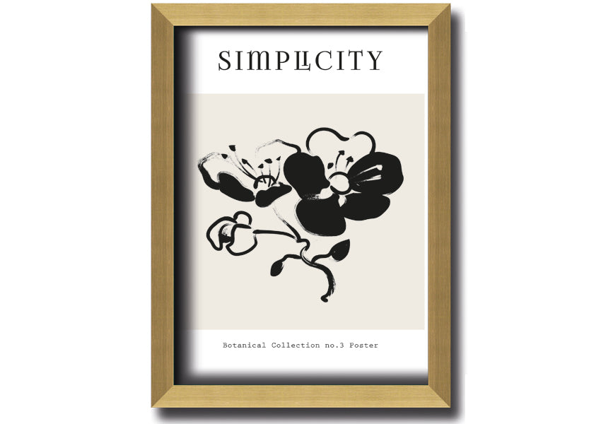 A beautifully framed print of simple plants, showcasing elegant botanical artwork in a stylish frame.