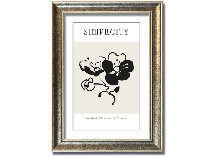 A beautifully framed print of simple plants, showcasing elegant botanical artwork in a stylish frame.