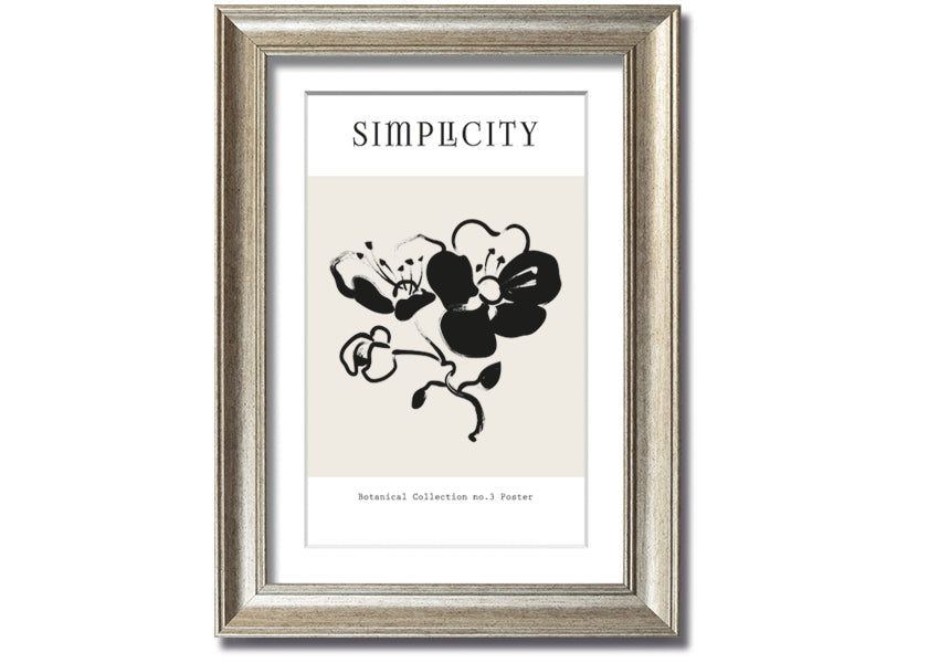 A beautifully framed print of simple plants, showcasing elegant botanical artwork in a stylish frame.