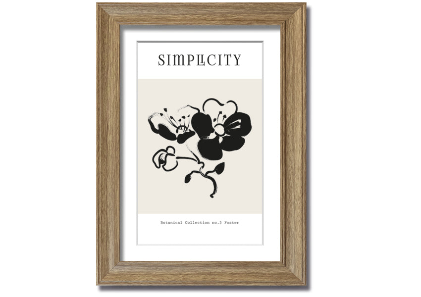 A beautifully framed print of simple plants, showcasing elegant botanical artwork in a stylish frame.