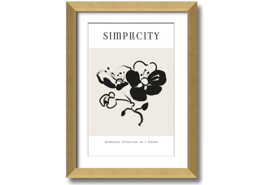 A beautifully framed print of simple plants, showcasing elegant botanical artwork in a stylish frame.