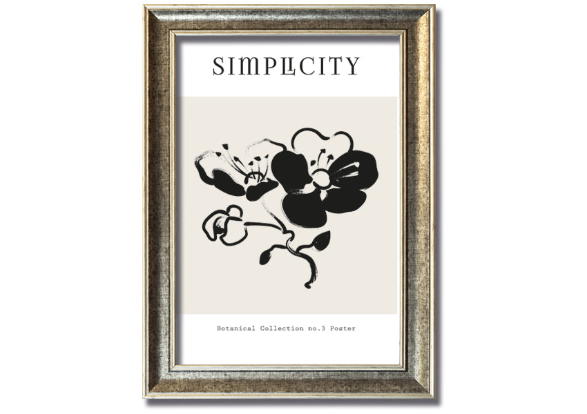 A beautifully framed print of simple plants, showcasing elegant botanical artwork in a stylish frame.