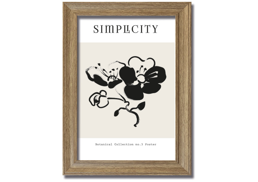 A beautifully framed print of simple plants, showcasing elegant botanical artwork in a stylish frame.