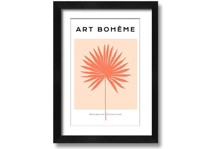 A beautifully framed print of a delicate leaf design, showcasing multiple frame color options, ready to hang.