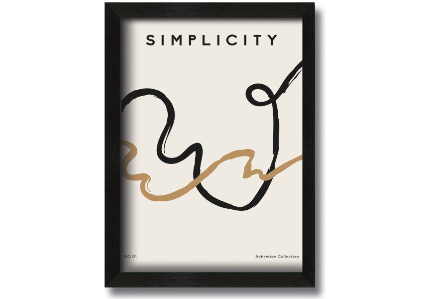 Simplicity Lines framed print showcasing elegant minimalist design in a stylish frame.