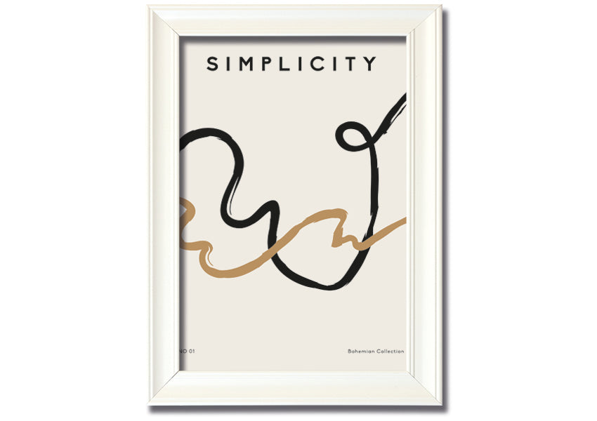 Simplicity Lines framed print showcasing elegant minimalist design in a stylish frame.