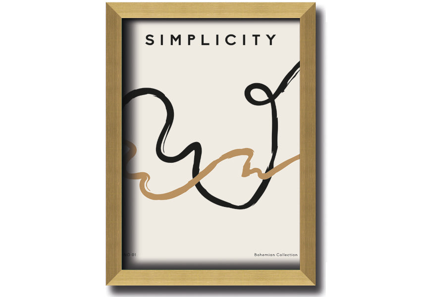 Simplicity Lines framed print showcasing elegant minimalist design in a stylish frame.