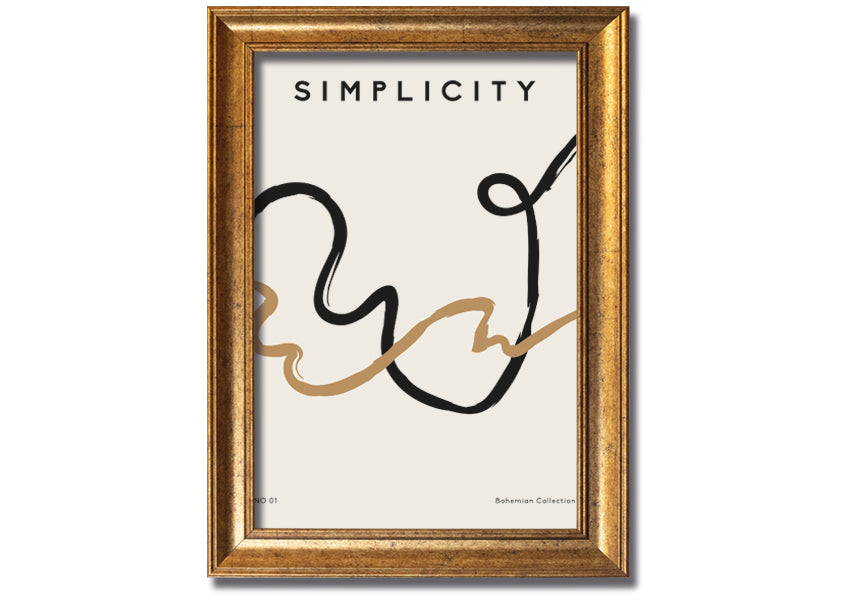 Simplicity Lines framed print showcasing elegant minimalist design in a stylish frame.