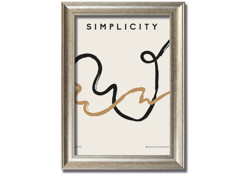 Simplicity Lines framed print showcasing elegant minimalist design in a stylish frame.