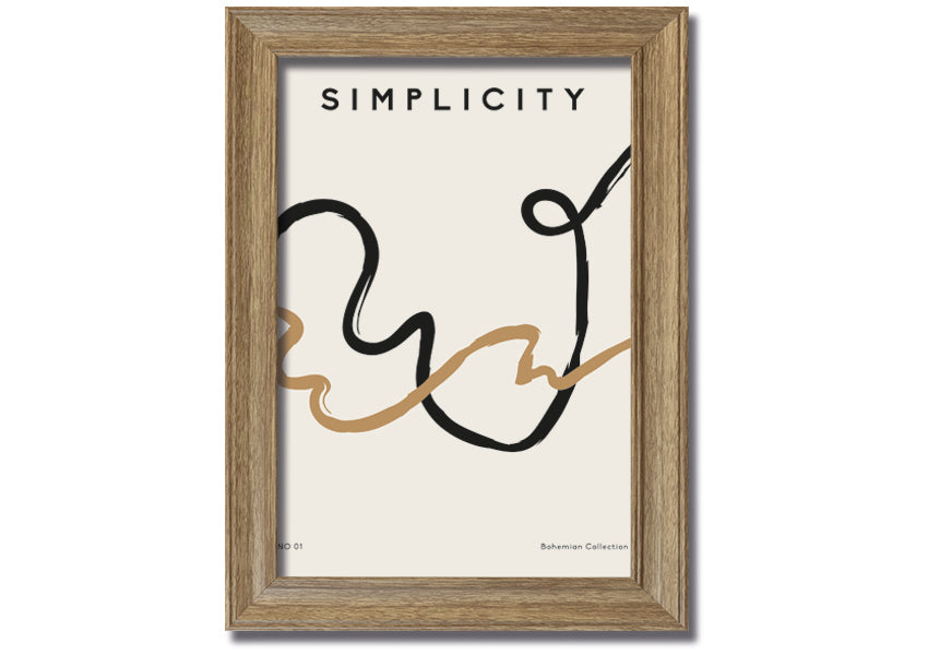 Simplicity Lines framed print showcasing elegant minimalist design in a stylish frame.