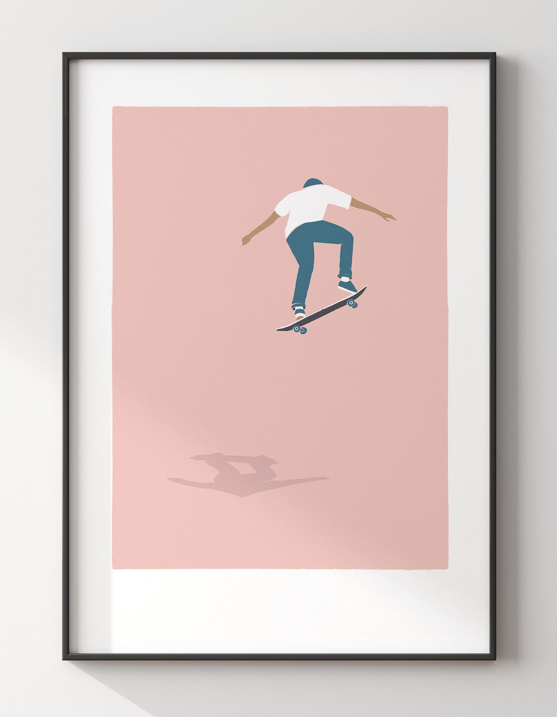 Vibrant Skater III print featuring dynamic skateboarding design in bright colors, perfect for decor enthusiasts.