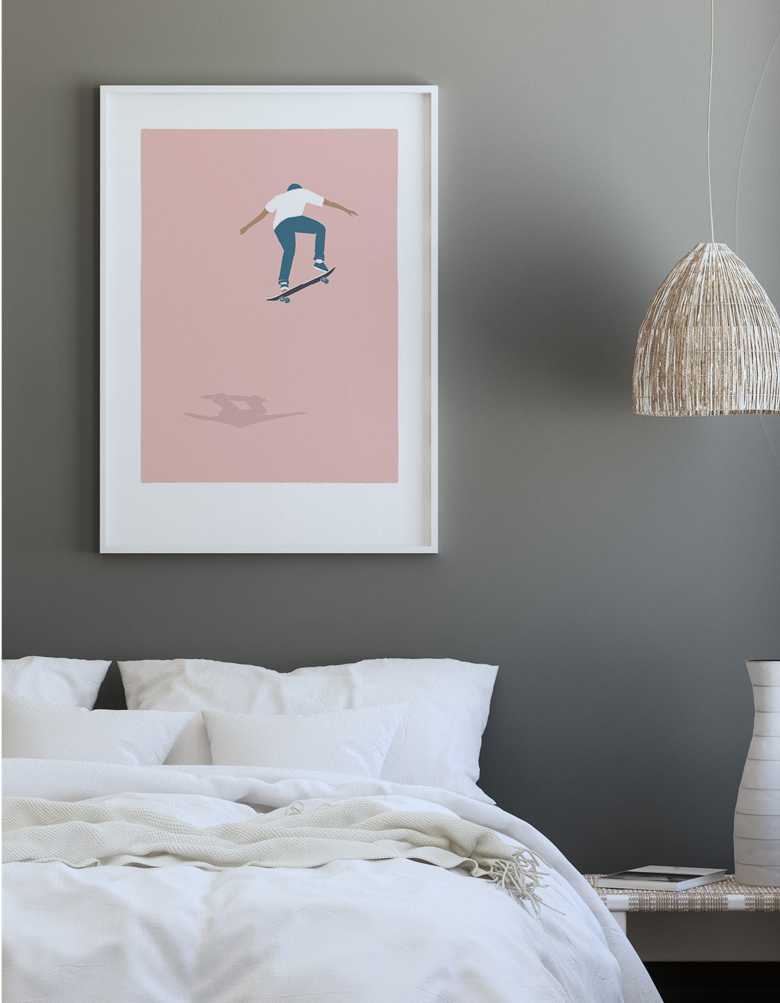 Vibrant Skater III print featuring dynamic skateboarding design in bright colors, perfect for decor enthusiasts.