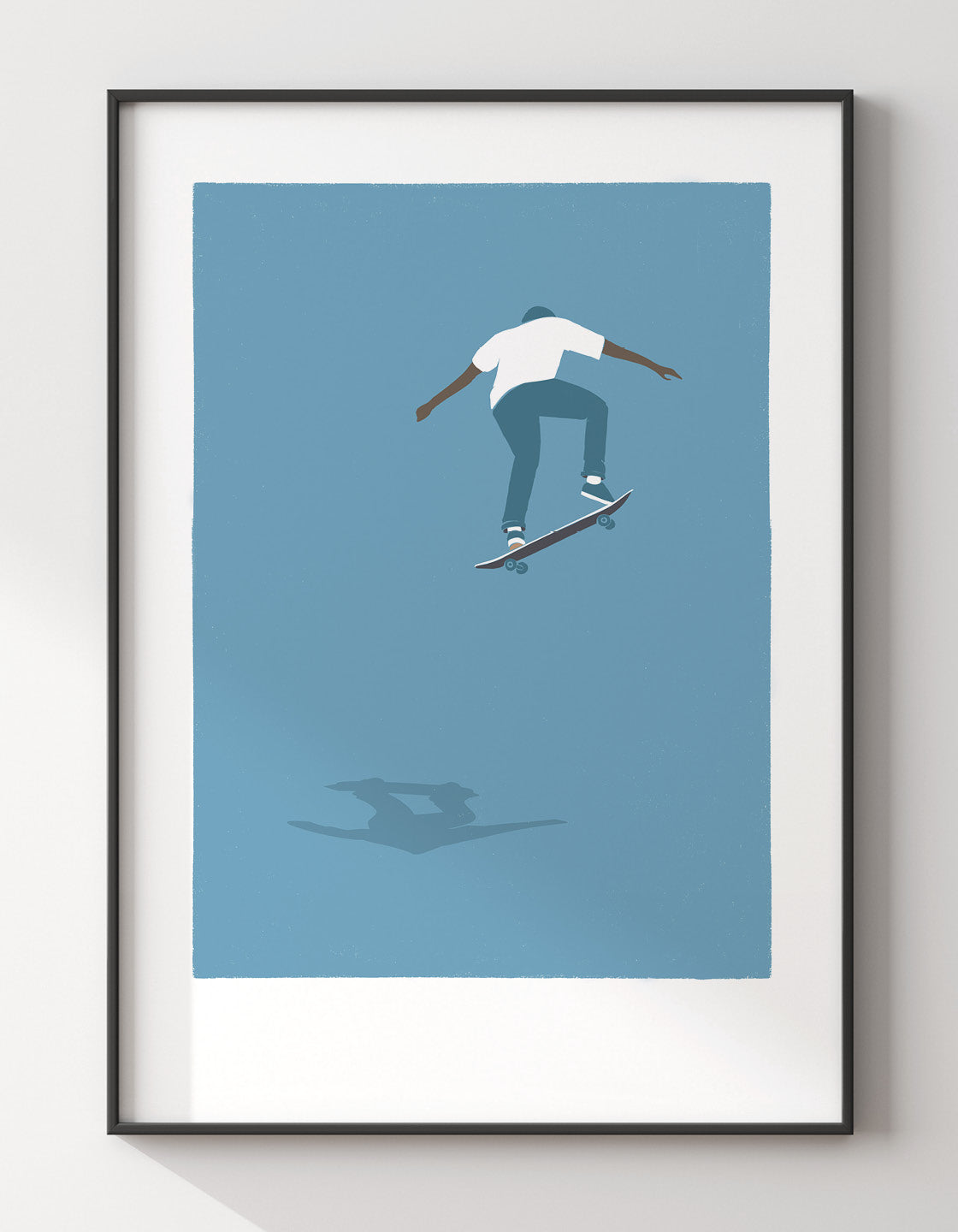 Vibrant Skater III print featuring dynamic skateboarding design in bright colors, perfect for decor enthusiasts.