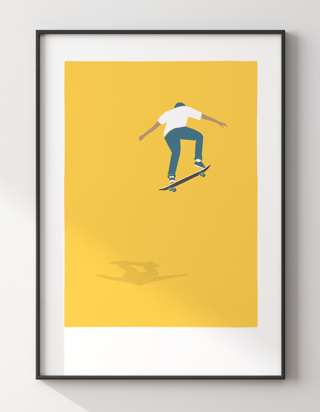 Vibrant Skater III print featuring dynamic skateboarding design in bright colors, perfect for decor enthusiasts.