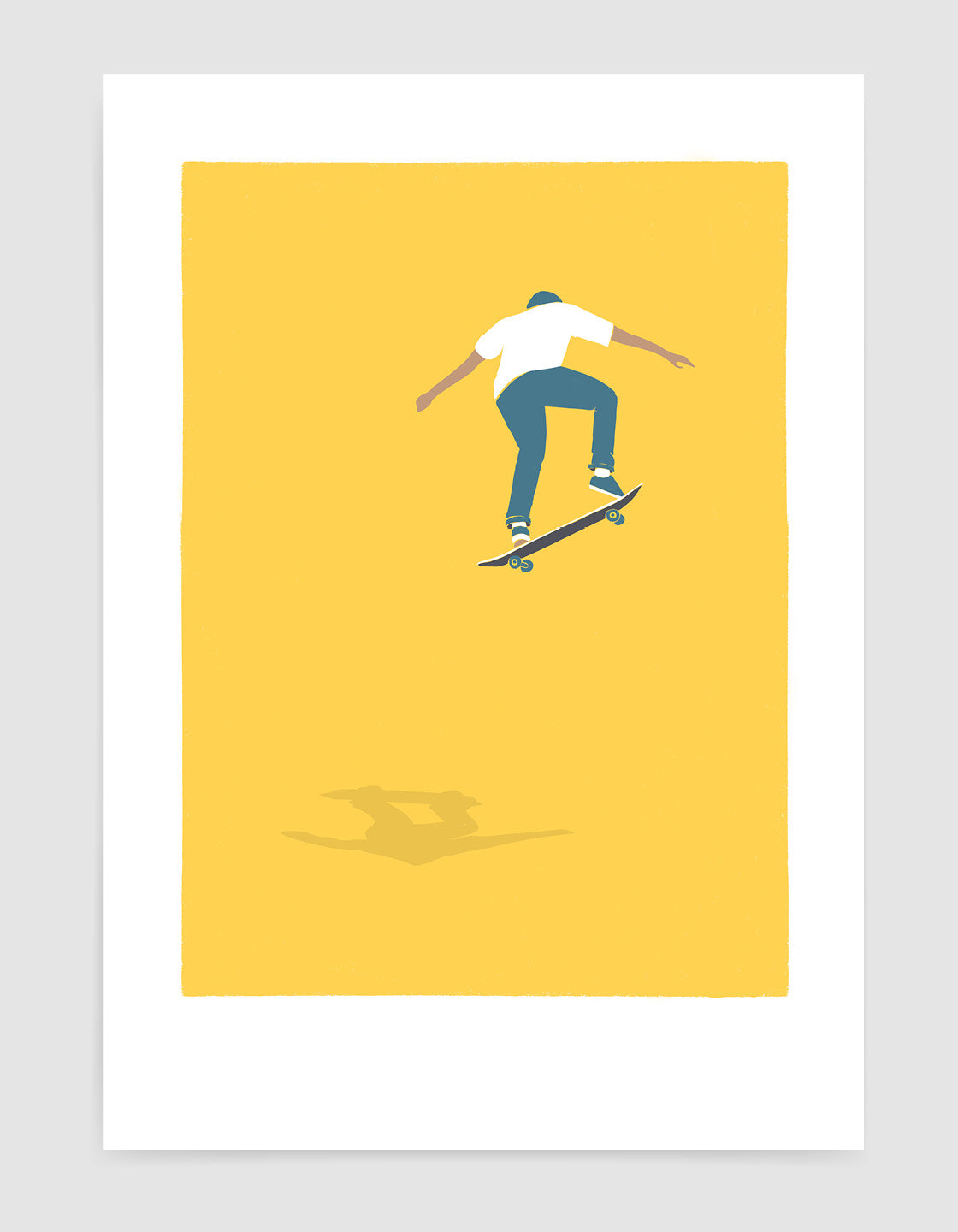 Vibrant Skater III print featuring dynamic skateboarding design in bright colors, perfect for decor enthusiasts.